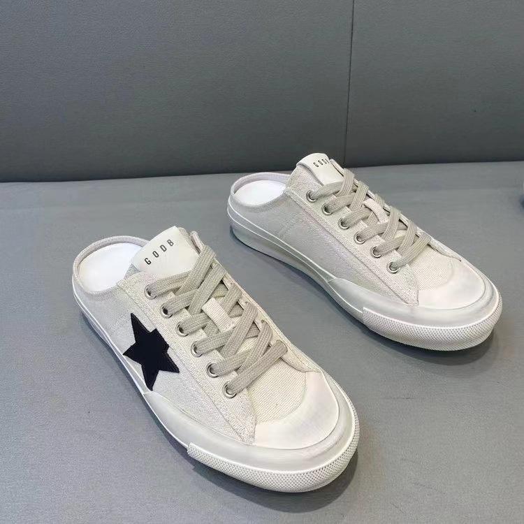 

Retro canvas dirty shoes children 2025 summer new breathable bag head half slippers outside casual flat baseplate shoes 35