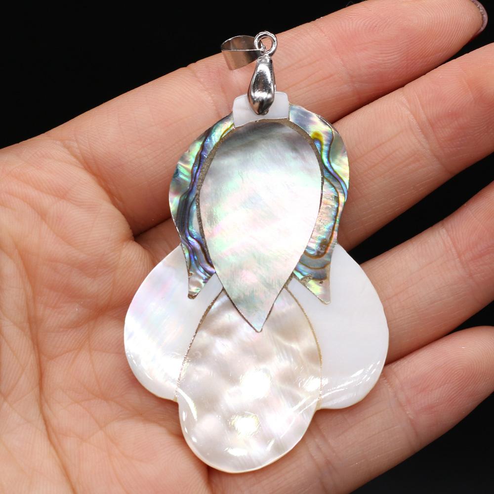 Splicing Pendant Natural Shell Irregular Pendant 50x50mm For Jewelry Making DIY Necklace Bracelet Accessory