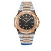 FENSIR Engraved Mesh Men's Retro Calendar Quartz Watch In European and American Style