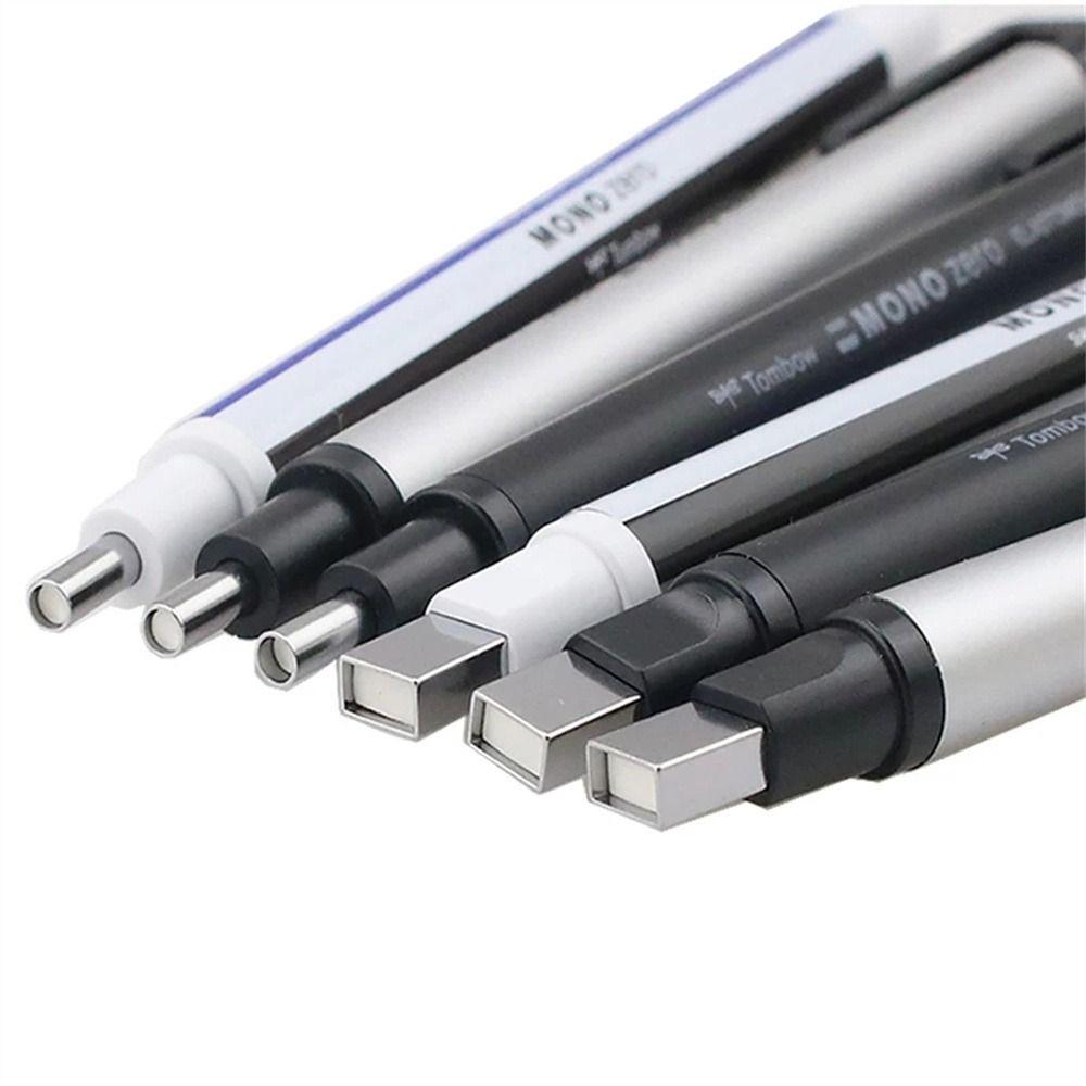 Super Fine Mechanical Eraser Press Type Pencil Eraser Pen Shape Rubber  Art Supplies