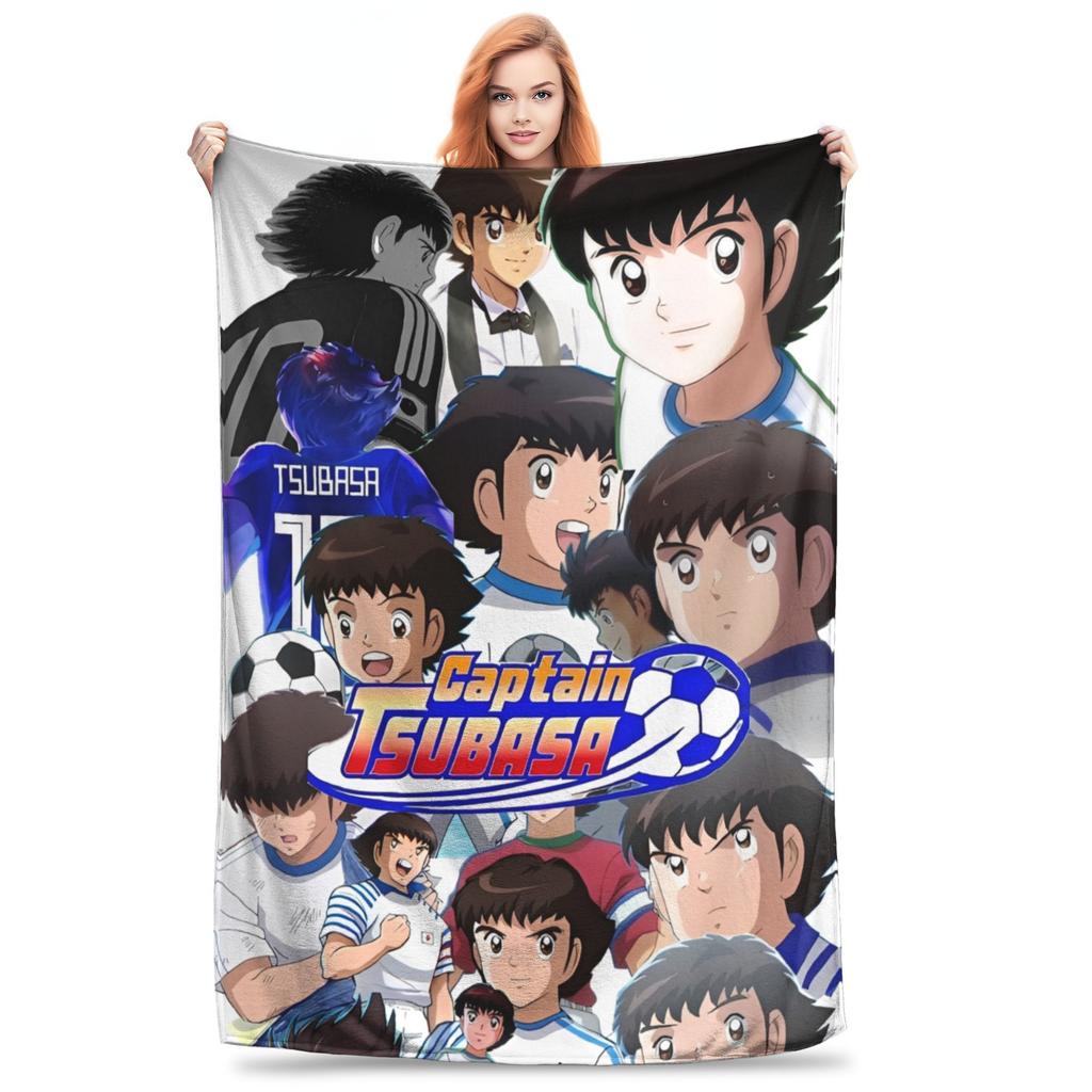 Captain Tsubasa Team Blanket Teppei Kisugi Wakabayashi Genzo Flannel Throw Blankets Summer Air Conditioning Soft Bedspreads,
