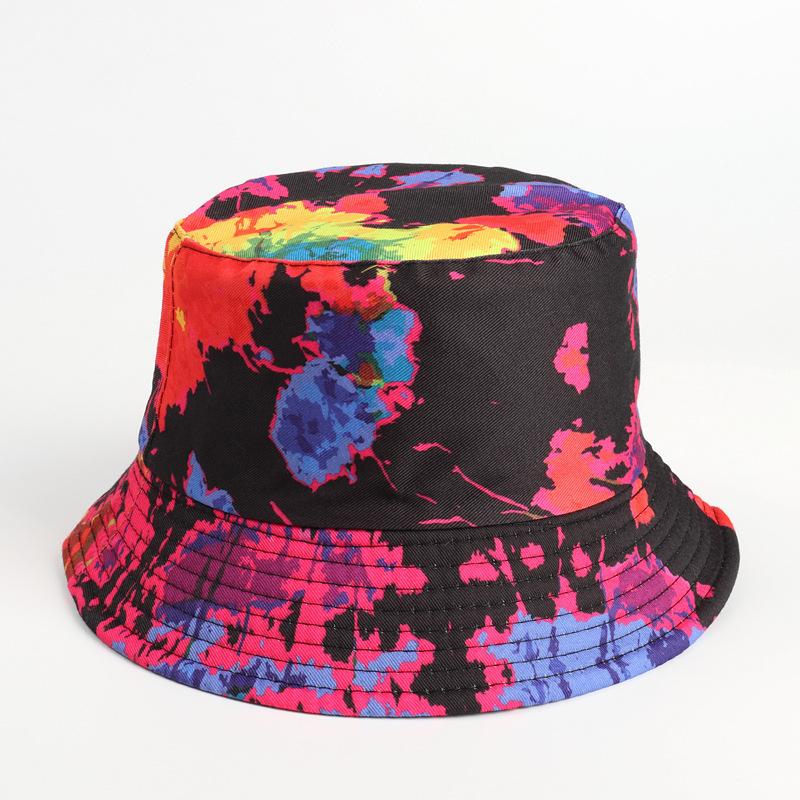 Gorro de pescador con efecto tie dye en color rosa vibrante: gorro de pescador reversible, liviano y protector solar para mujer: regalo perfecto para el Año Nuevo chino y el día de San Valentín
