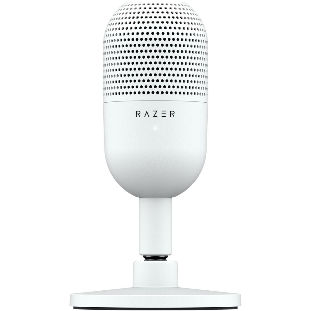 Razer Seiren V3 Mini bílý kondenzátorový mikrofon Ultra kompaktní design Tap Mute Senzor Herní mikrofon USB Distribuce mikrofonu Seiren Busley Mini