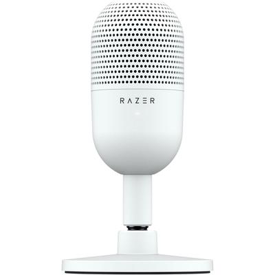 Razer Seiren V3 Mini White Condenser Microphone Ultra Compact Design Tap Mute Sensor Gaming Microphone USB Microphone Distribution Seiren Busley Mini