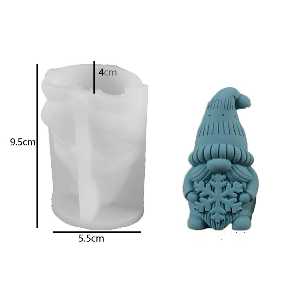 Christmas Dwarf Mold Gnome Silicone Candle Mold DIY Xmas Ornament Supplies Plaster Resin Soap Making Chocolate Ice Baking Tools