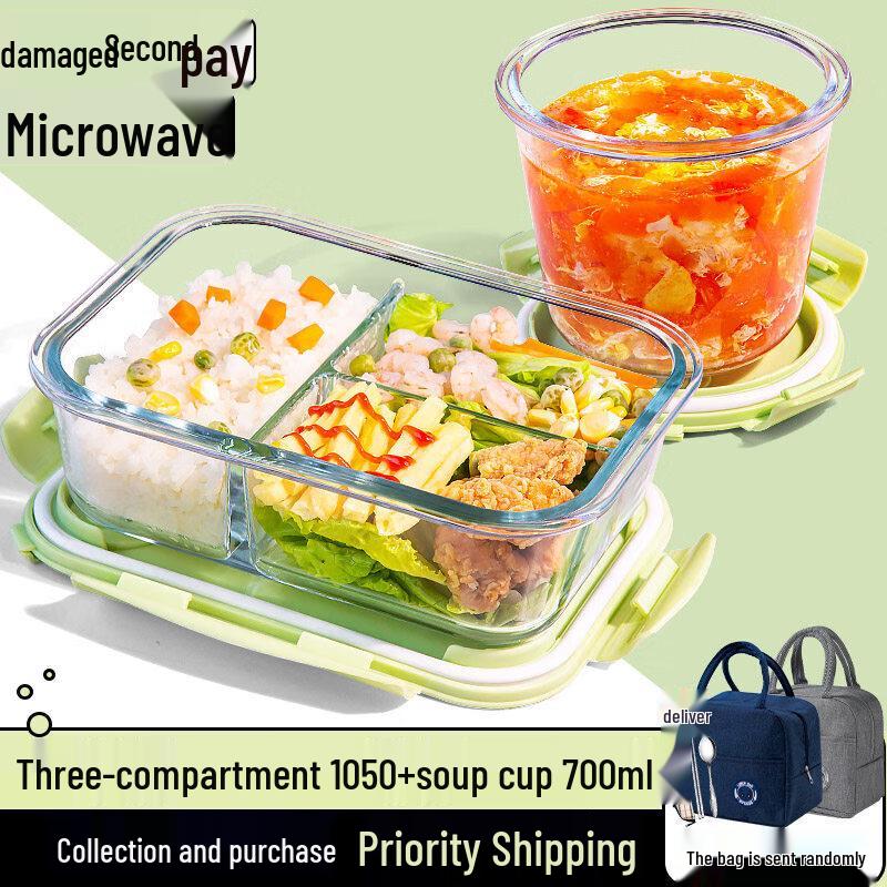 Qiwei Glass Microwave Safe Lunch Box with Lid