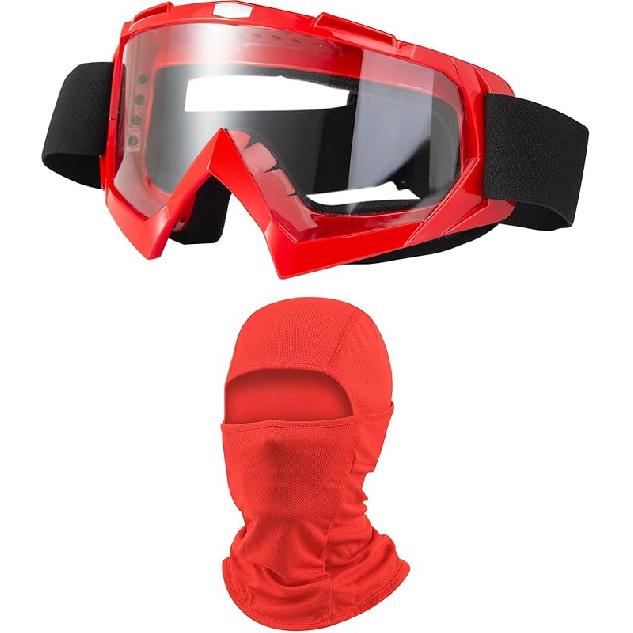 Dirt Bike Goggles ATV Off-Road Riding Motorcycle Motocross Glasses With Sun UV Protection Balaclava Full Face Cover