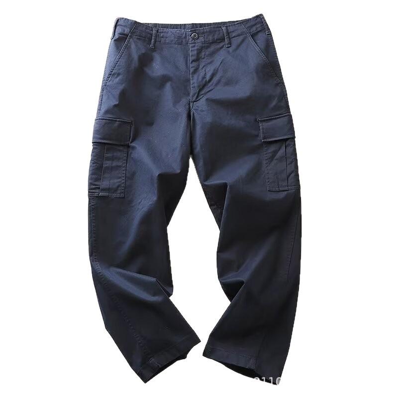 Kombinezon Luźne Proste Spodnie Skóra Krewetkowa Nowe Wszechstronne Spodnie Casual z Wieloma Kieszeniami