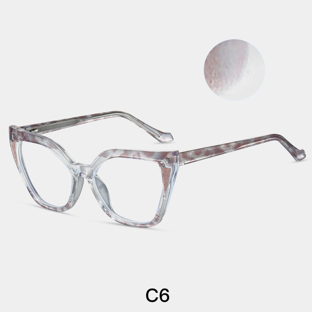 TR90 Anti Blue Light Oversized Cat Eye Reading Glasses Women Ultralight Acetate Computer Eyewear Optical Presbyopia Glasses +1.5