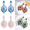 Geometric Elliptical Water Drop Earrings For Women With Rhinestone Dangle Jewelry Fashion Accessories
