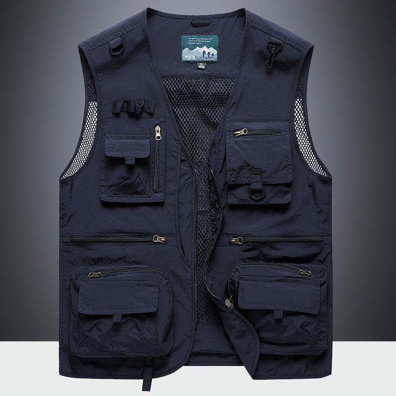 Men's Multi-Pocket Outdoor Vest for Spring and Autumn - Fishing, Photography, Tactical, Casual Retro Waistcoat
