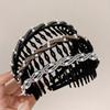 Sparkling Flocking Hairbands With Anti Slip Toothcomb, High Cranium Headdress For Women Hair Decoration 3 Piece Set