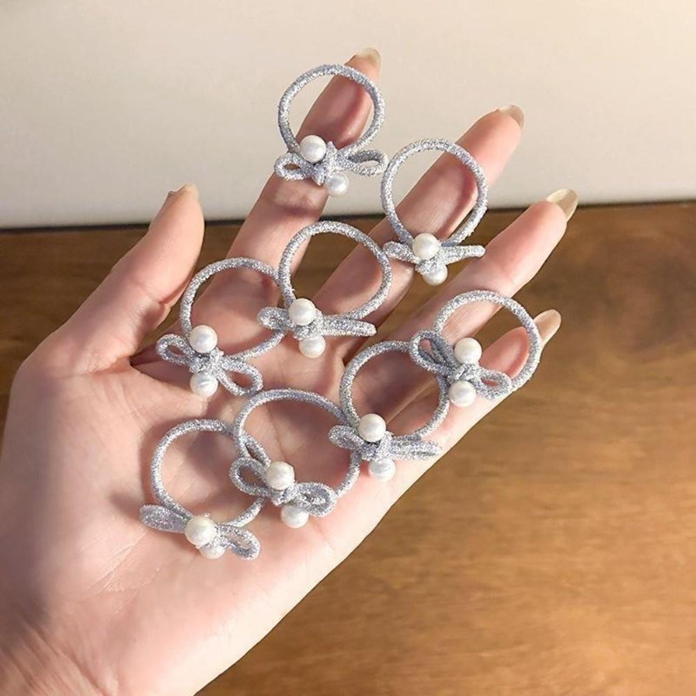 10pcs Small Size Girls Small Headband Silver Hair Decor Accessory  For Daily Hair Decoration