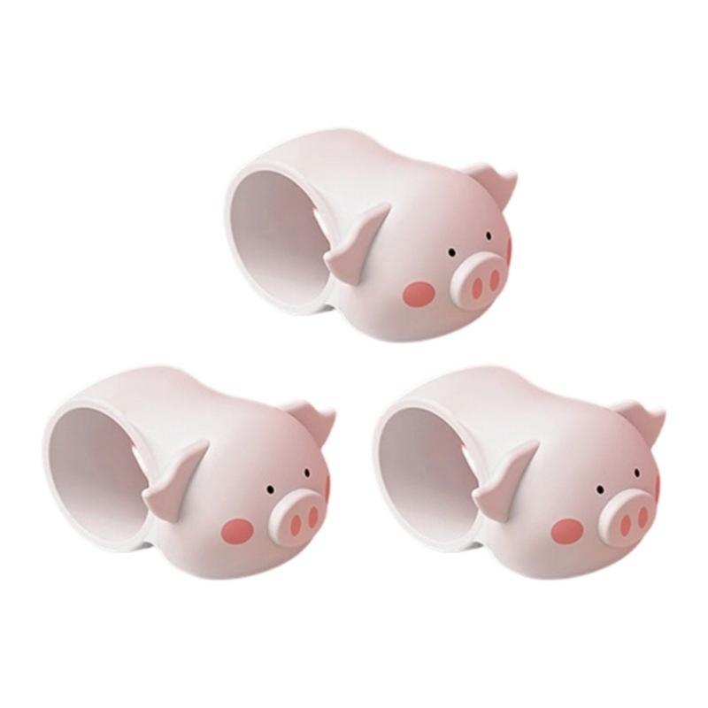 

3Pcs Creative Pig Silicone Bumper Pad For Preventing Furniture Damage for Bedroom белый