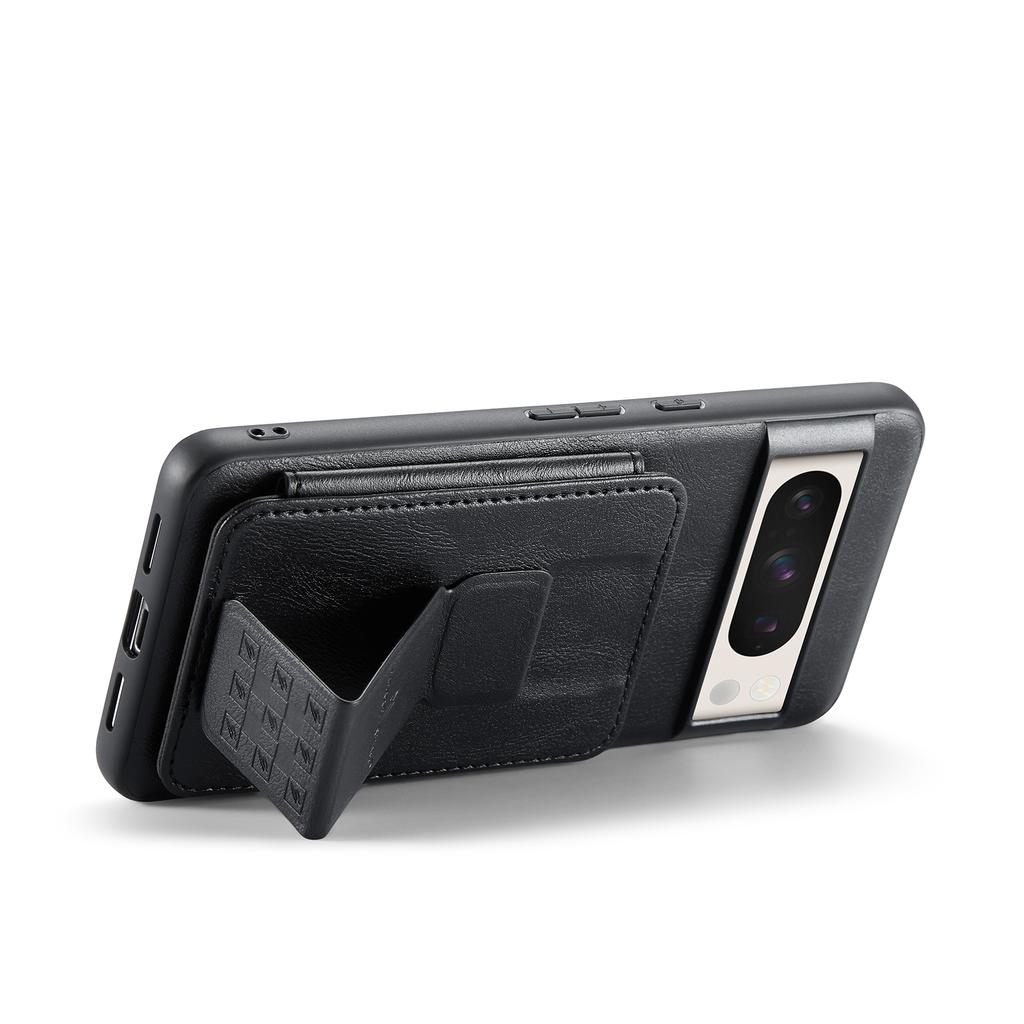 For Google Pixel 8 Pro Case with Card Holder and Kickstand RFID Blocking Leather Coating Back Cover