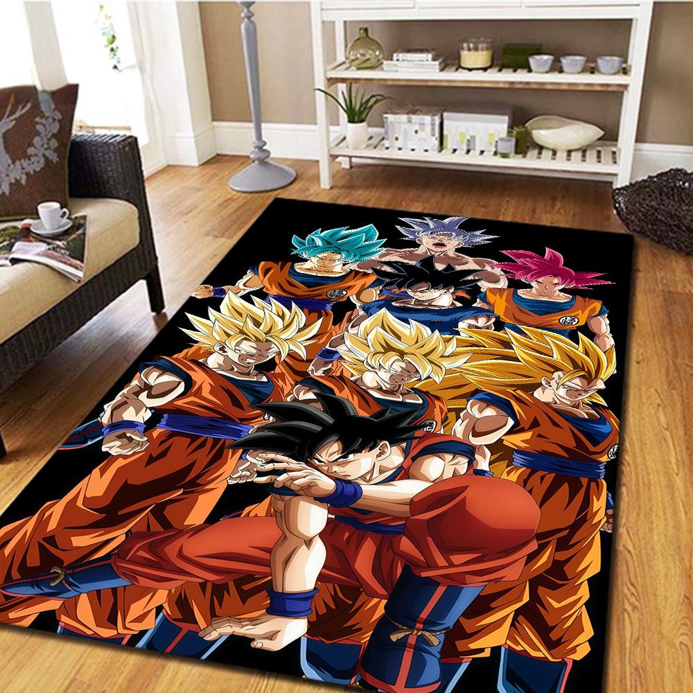 Son Goku Digital Print Carpet, Bedroom Play Mat, Home Decor Floor Rug, Cool Movie Themed Mat -HYQ17