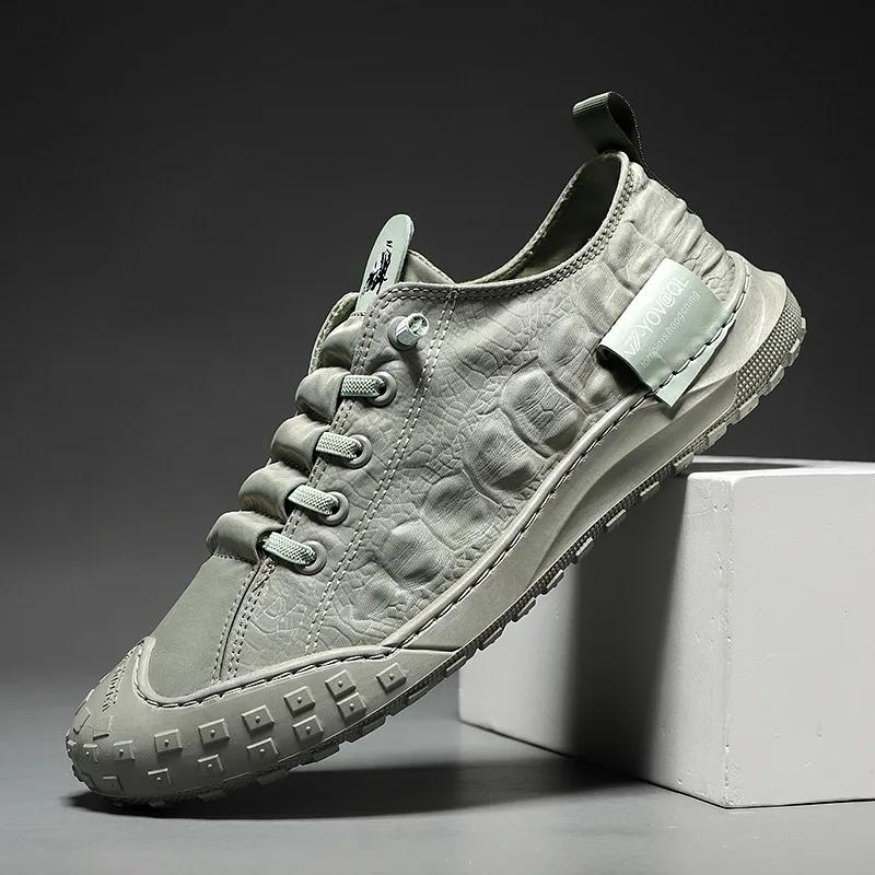 Canvas Loafers Breathable Autumn lace up comfortable Casual Shoe Outdoor Sneakers shoes Men's Vulcanize Shoes Men Fashion