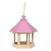 Wooden Hanging Bird Feeder Peanut Food Container Garden Outdoor Feeding Tool
