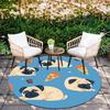Pug pattern round rug,Carpet Rug for Living Room Bedroom Sofa Playroom Decor,Non-slip Floor Mat,Holiday Gifts and Birthday Gifts