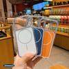 Etui MagSafe Matte Orange Color Block Transparent do Apple iPhone 17 Pro Max