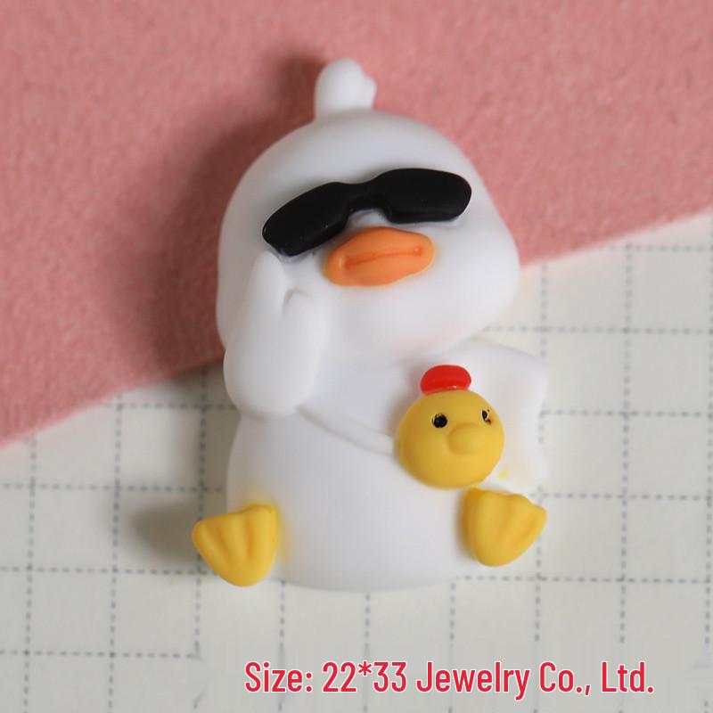 Cartoon Duck Resin Charms: Perfect for Phone Cases, Crocs, Hair Clips, and Fridge Magnets