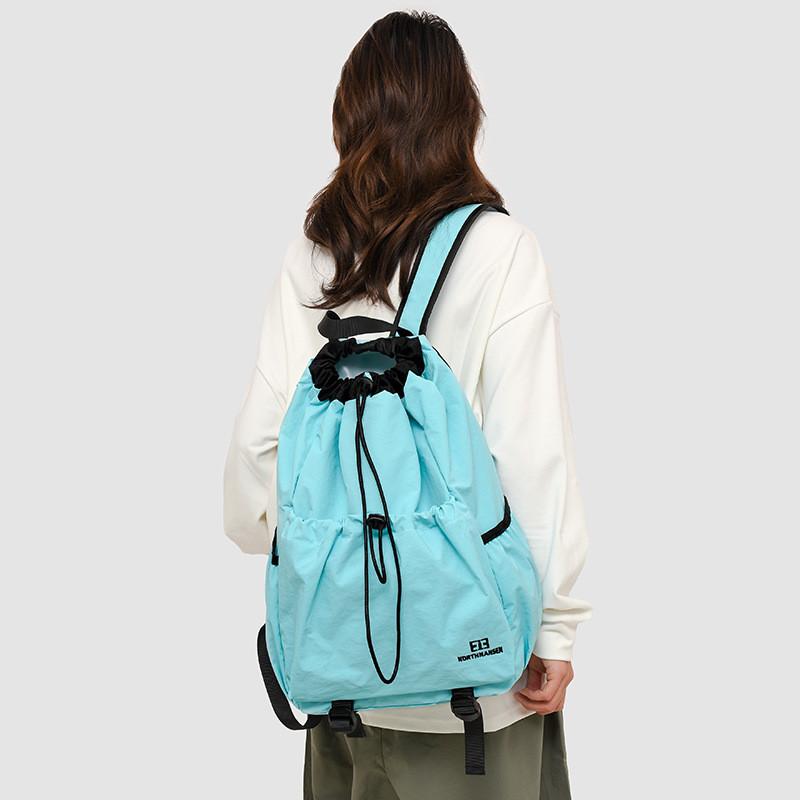 Colour Tone Double Spacious Adjustable Drawstring Oxford Backpack Breathable
