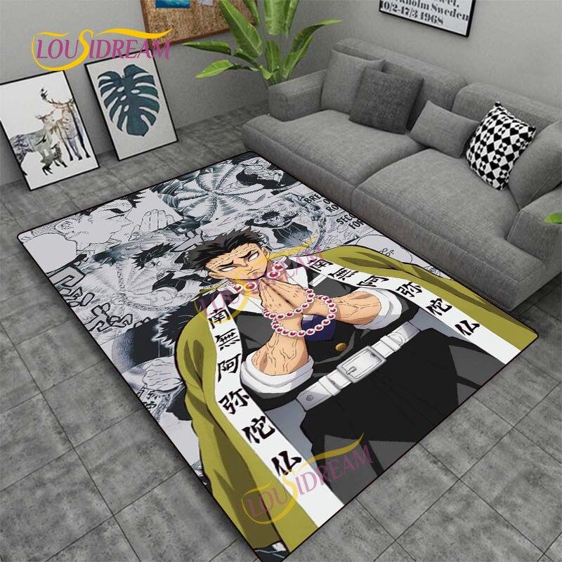 Demon Slayer Japan Cartoon Rug Kitchen Mat Bedroom Door Rug Living Room Carpet Children Game Soft Mat