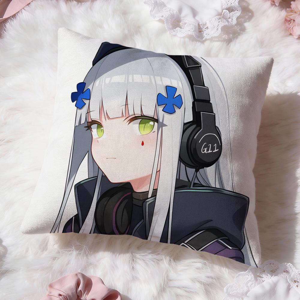 Girls Frontline Cushion Cover Premium Comfort Reversible Pillow Cove -Two in One Design for Any Room & Car Interior