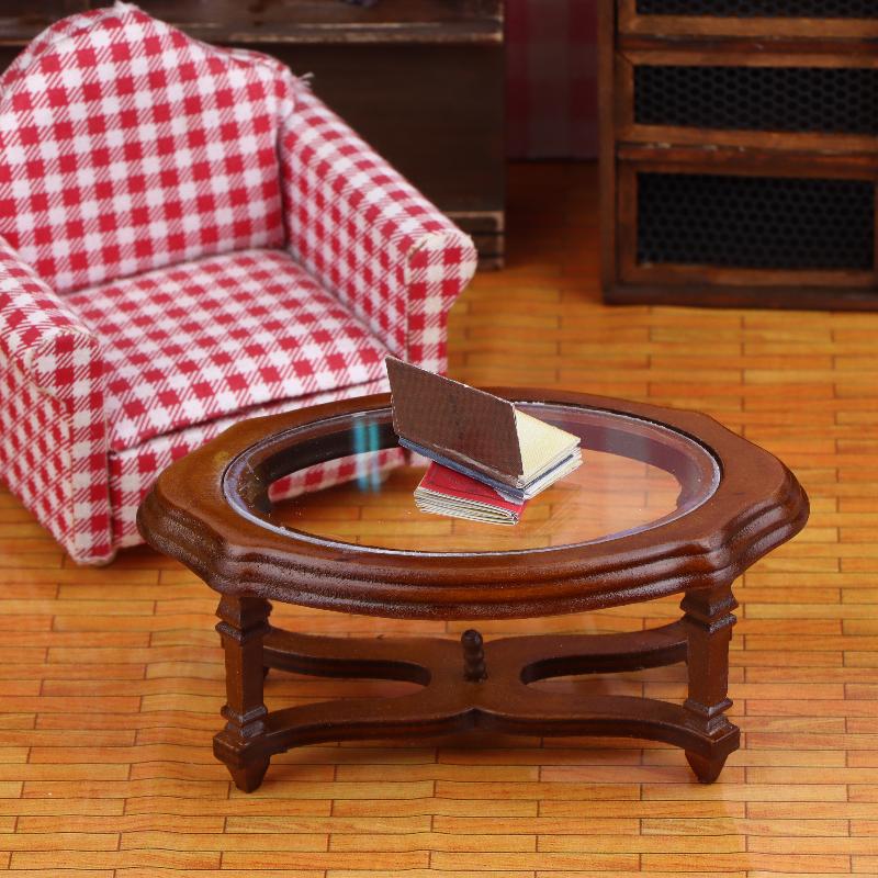 1/12 Simulation Coffee Table Model Dollhouse Living Room Furniture Decoration Micro Scene Construction Props