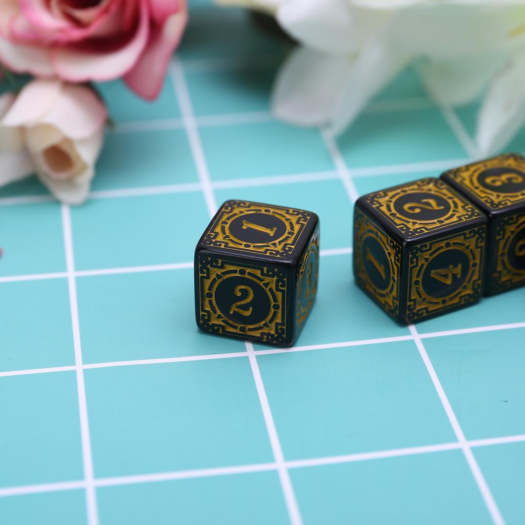 10 Piezas Dados Poliédricos Acrílicos Únicos Bordes Cuadrados Dados de Rol Dados de Juego de Mesa de 6 Caras Superficie Lisa