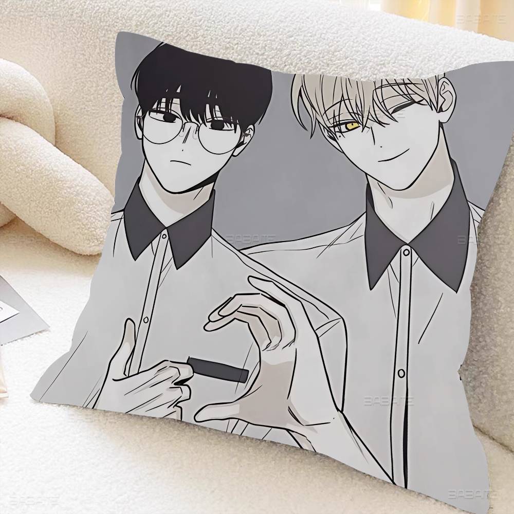 Korean Manhwa BL Anime Pillow Cushion Cover Pillowcase Living Room Sofa Home Decor Customized