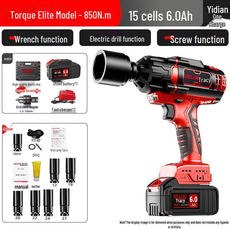 Delixi Electric Heavy-Duty Brushless Lithium Ratchet Wrench