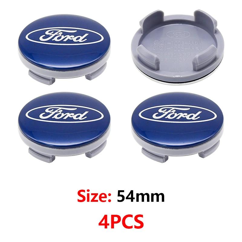 Car Sticker Car Sticker 2025 Hot 4Pcs 54mm Auto Emblem Original Wheel Center Cover Car Badge Hubcaps For Ford Focus MK2 Fiesta M