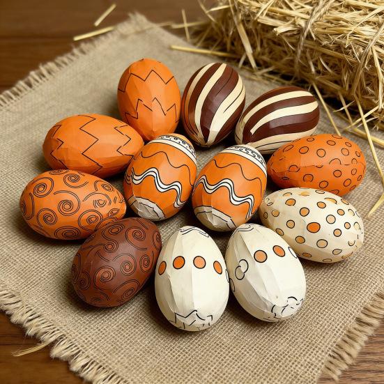 12 Pcs Foam Easter Eggs for Crafts DIY Painting Fake Eggs for Easter Christmas Holiday Art Crafts Making School Projects