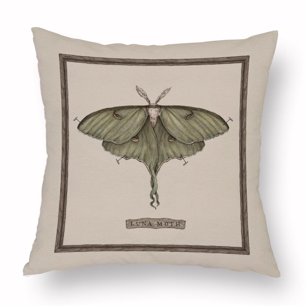 Flower Fox Pillowcase Cushion Animal skull Print Sofa Soft Pillowcase Retro Living Room Bedroom Home Decor Pillowcase