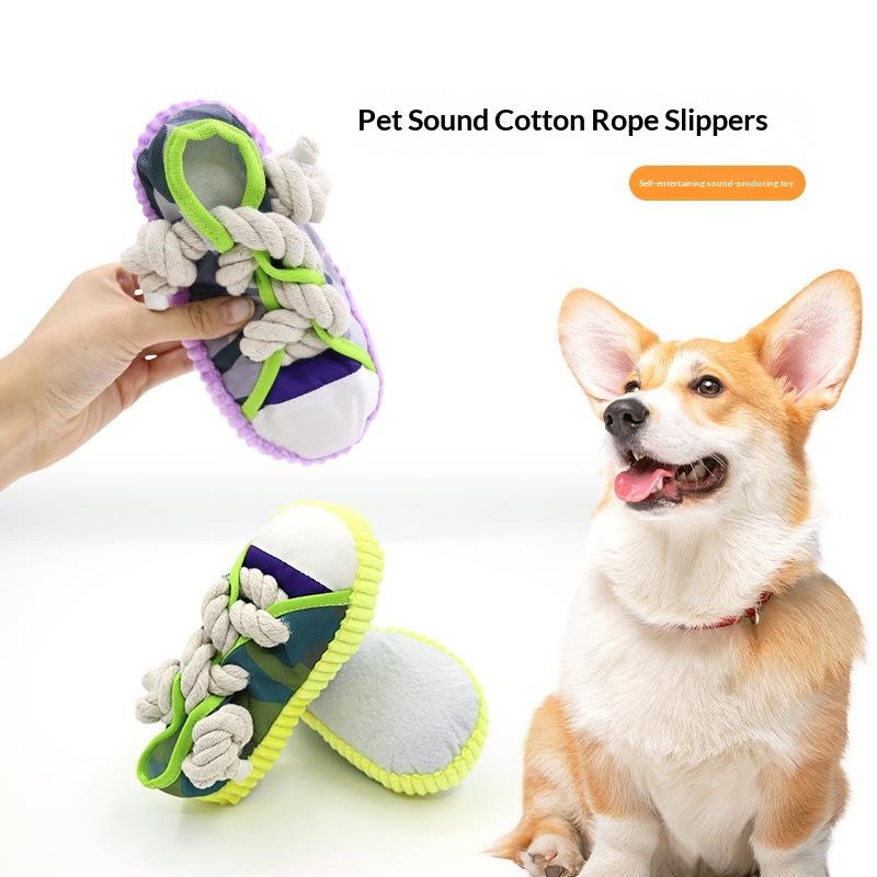 Langlebiges Kaubeständiges Haustier-Interaktivspielzeug - Quietschschuh-Design, Langeweile-Abbau & Bewegung für Hunde Katzen