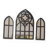 3 Pieces Gothic Wall Mirrors Baroque Style Goth Room Decor Arched Wall Mirrors for Bathroom Bedroom Living Room Home Decor