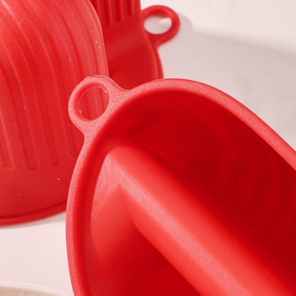 Thickened Silicone Oven Mitts Anti-scald Baking Gloves Soft Kitchen Pinch Mittens  Microwave Ovens