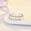 Copper Zircon Adjustable Engagement Rings For Women Wedding Elegant Jewelry Ladies Accessories Gifts R755