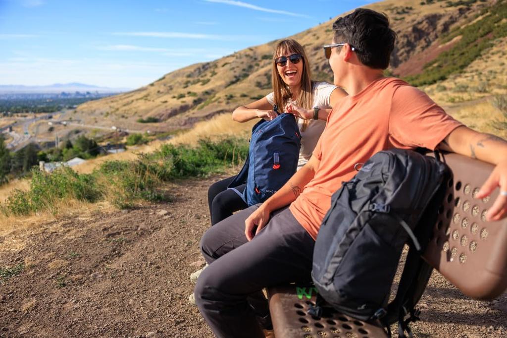 Gregory Nano 20 Großer Rucksack, Optic Black, Offiziell, Leicht, Fassungsvermögen, Tablet/PC-Aufbewahrung,