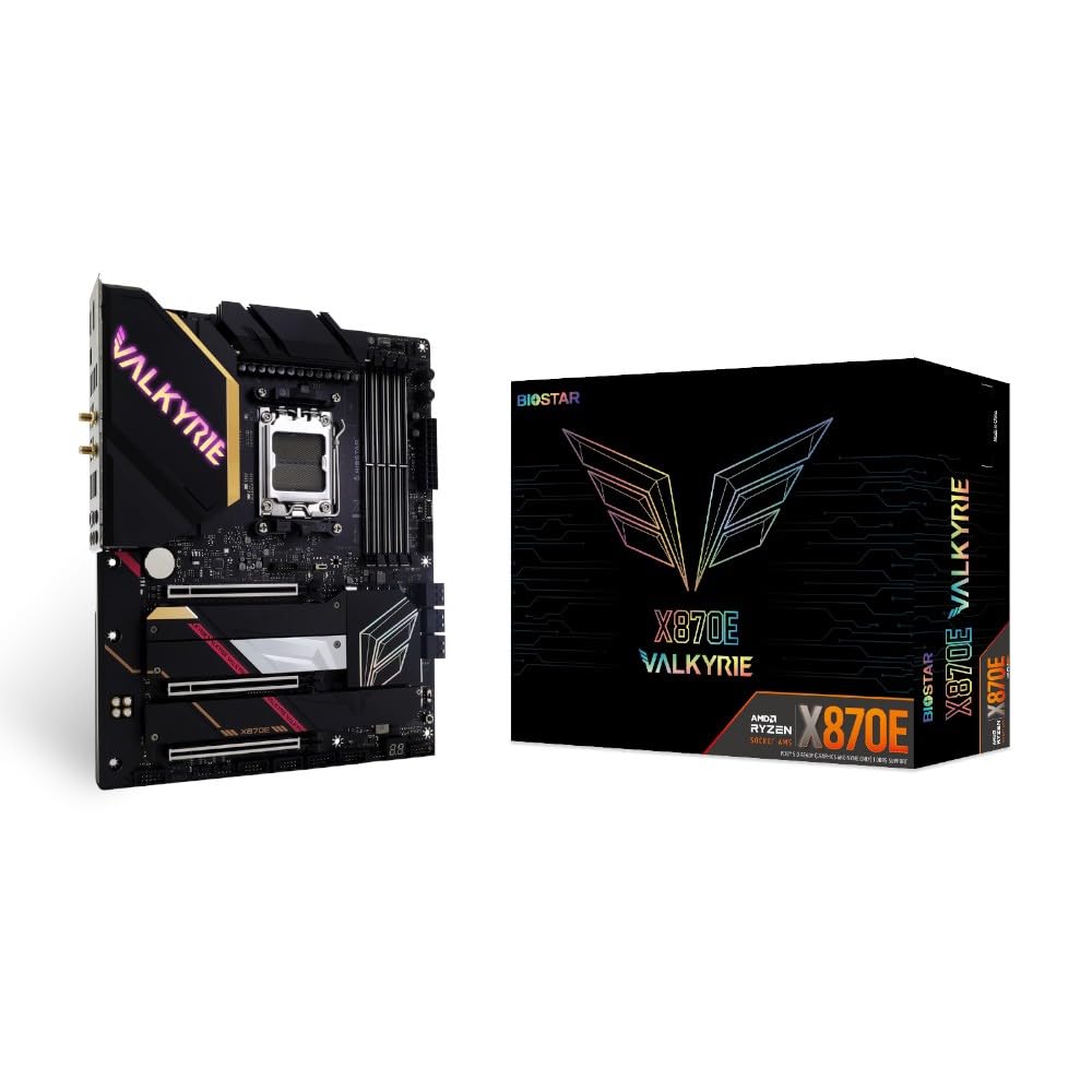 

ігрова материнська плата, оснащена чипсетом BIOSTAR AMD X870E Висококласна “VALKYRIE” [X870E VALKYRIE]