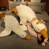 50cm-130cm Kawaii Big White Goose Plush Toys Soft Big Goose Throw Pillows Fluffy Sleep Pillow Cute Animal Dolls Gifts For Girls