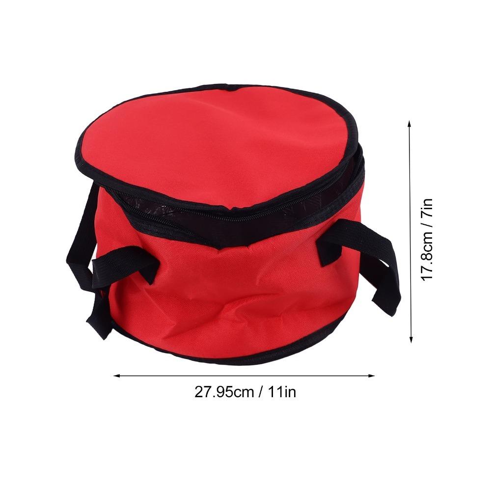Round Thermal Picnic Bag Oxford Cloth Material Insulated Food Carrier  Home Kitchen красный