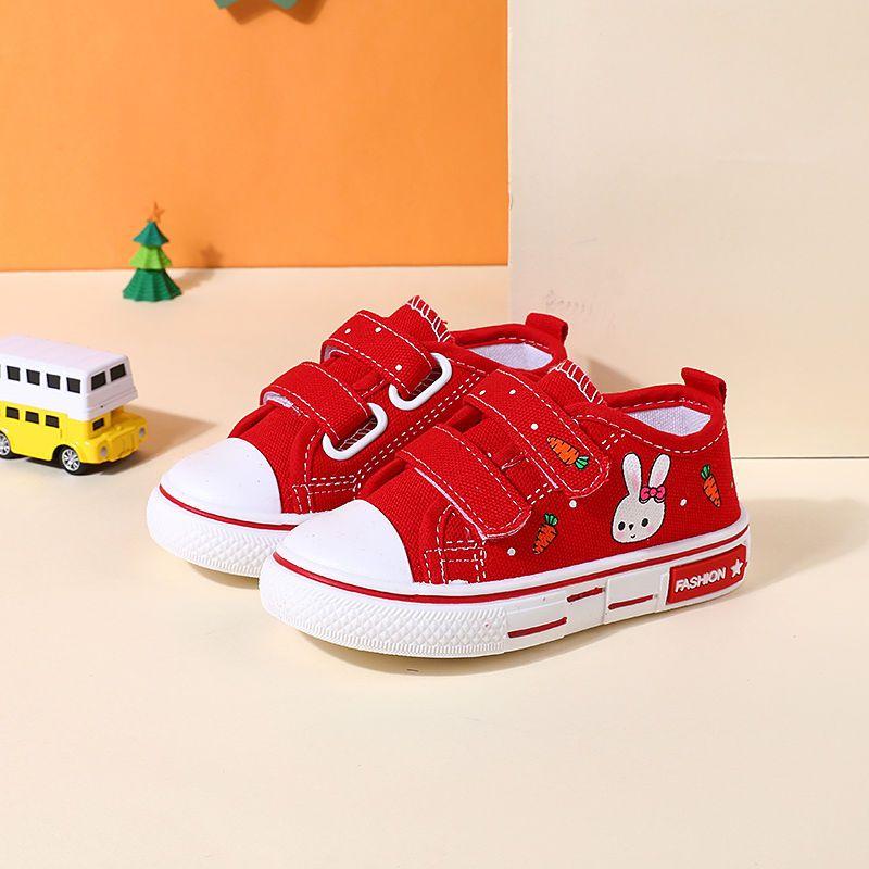 Girls' Canvas Shoes Baby Soft Sole Single Shoes 1-3-6 Years Old Children's Breathable Canvas Shoes Boys' Shoes Spring and Autumn