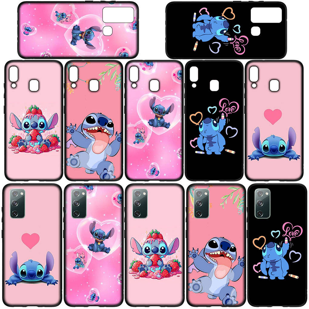 Phone Case for iPhone 17 16 15 Plus XR 16E Huawei P30 P20 Lite Redmi Note 14 12 11 13 Pro Max OPPO A60 A80 A40 A18 A38 Blue Lilo Cartoon Stitch Cover