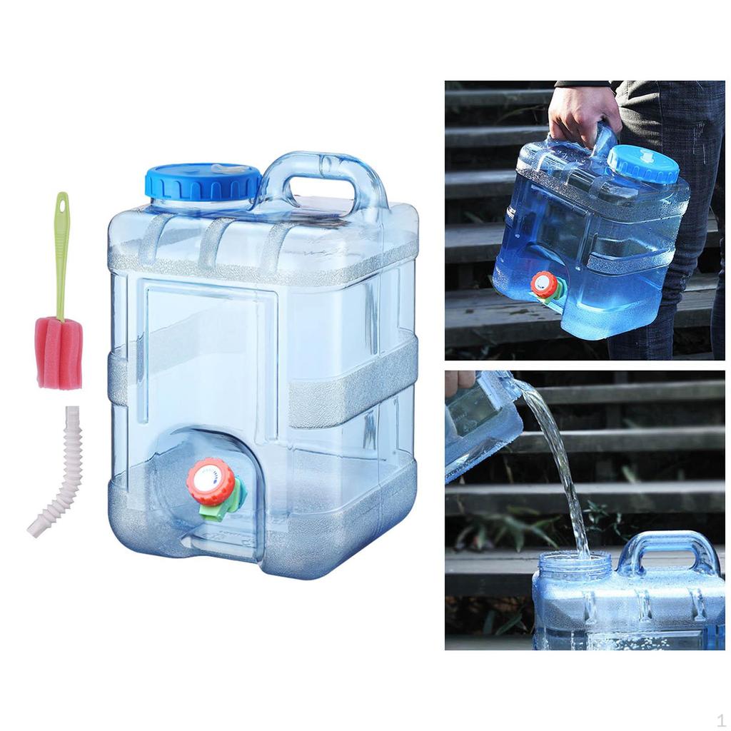Water Container with Spigot Camping Storage Jug No Leakage Bucket Faucet
