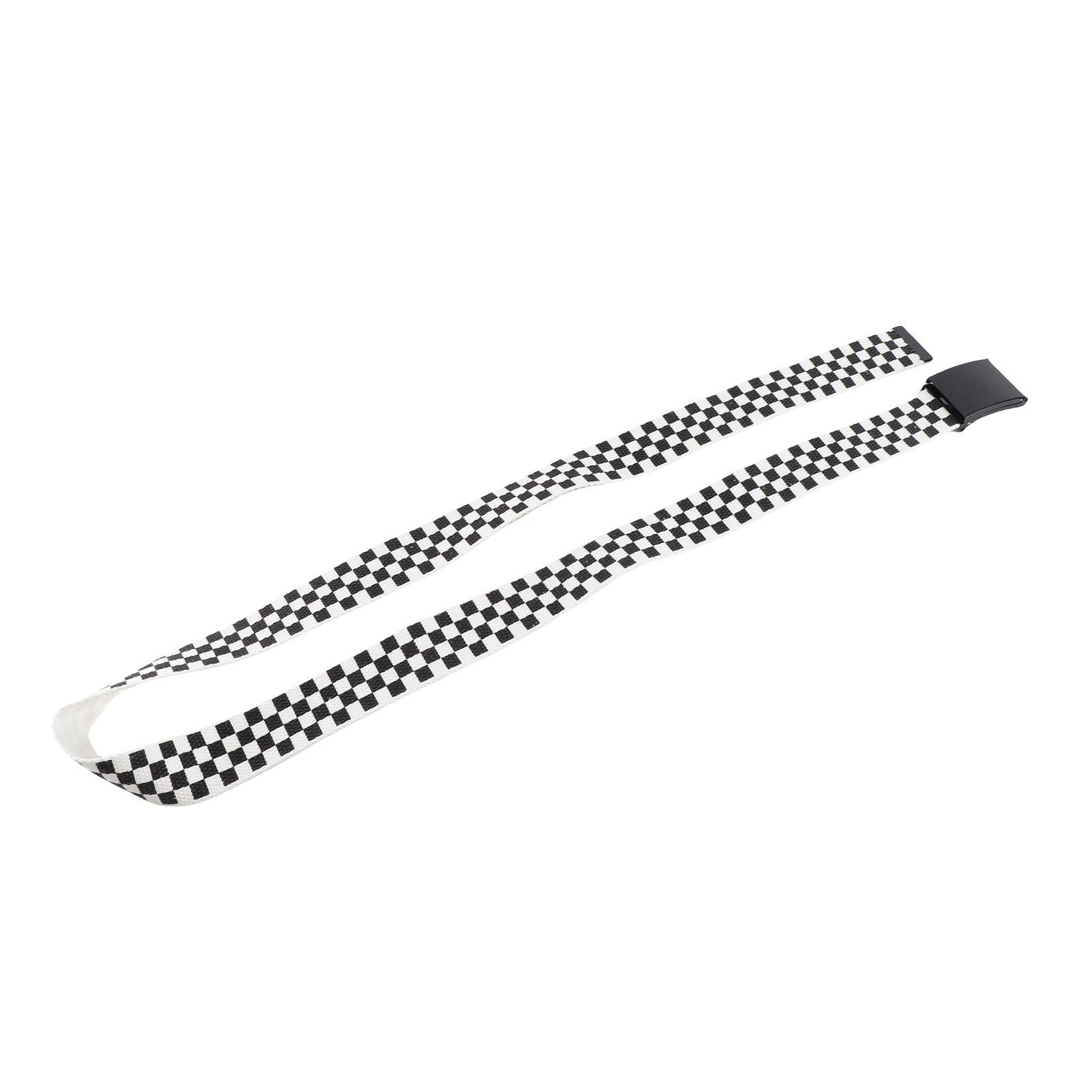 

Клетчатый ремень можно зафиксировать, легко развязать, регулируемый, отрезаемый, черно-белый ремешок в клетку для украшения одежды