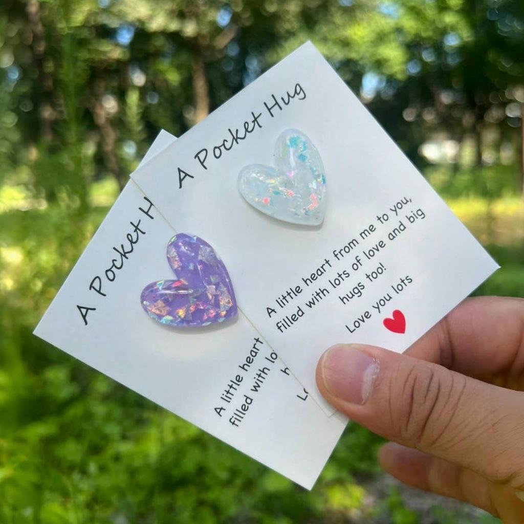 DIY Heart-shaped Pocket Hug Card – Mini Resin Gift with Punny Message