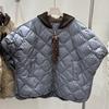 Womens Lightweight Hooded Down Vest Cape Coat 50% Duck Fill Loose Fit Winter Daily Wear