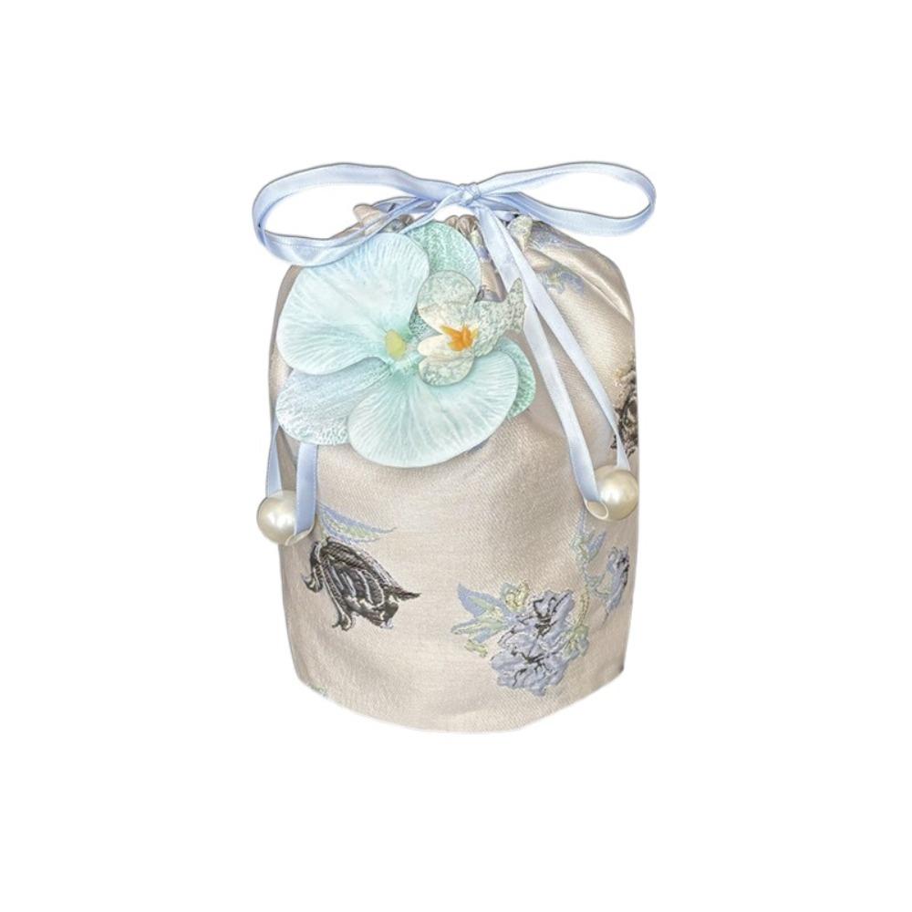 Printing Chinese Style Handbag Temperament Small Item Pouch Sweet Tassel Knot Wrist Bag  Women